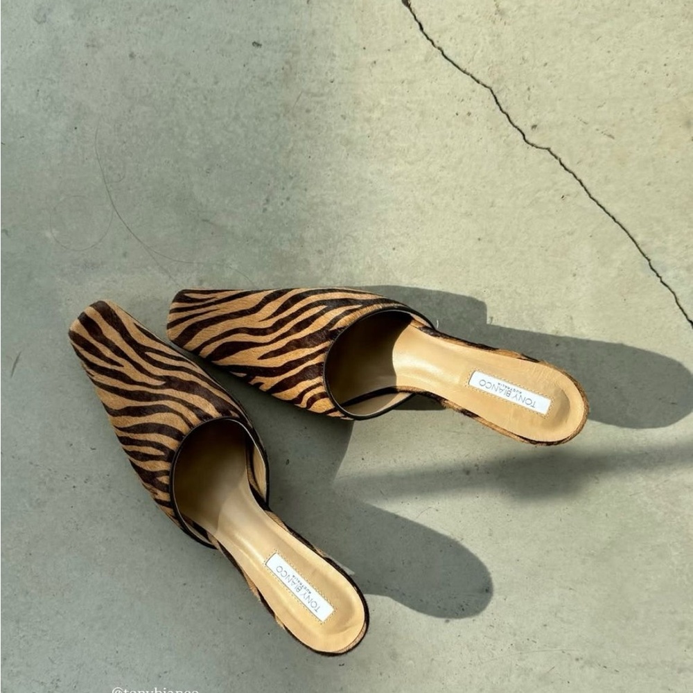 *IN SEARCH OF Tony Bianco zebra print heel